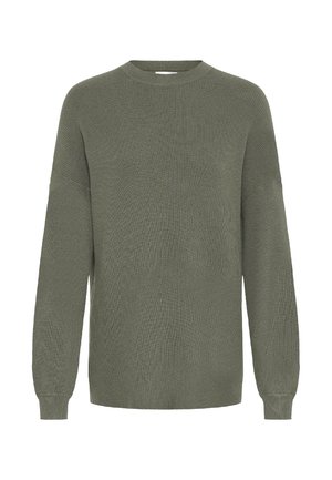 Oxmo, OXFANSY FINE KNIT COLORBLOCK - Striktrøje - mulled basil