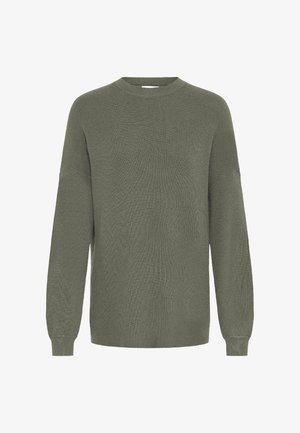 Oxmo, OXFANSY FINE KNIT COLORBLOCK - Strickpullover - mulled basil