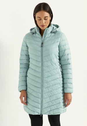 QUILTED - Wintermantel - dusty turquoise