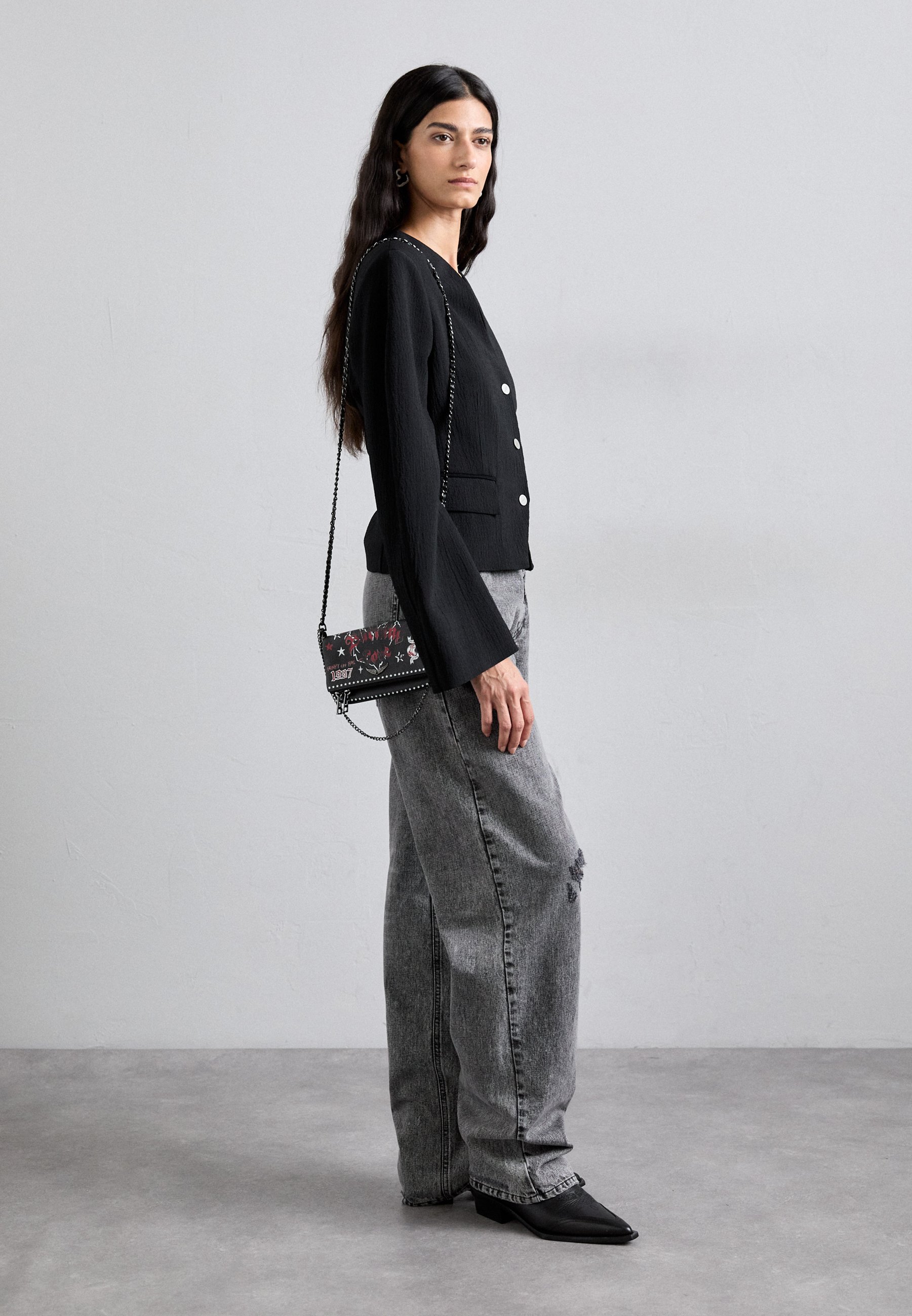 Zadig & Voltaire ROCK NANO PUNK - Cross body bag - black - Zalando