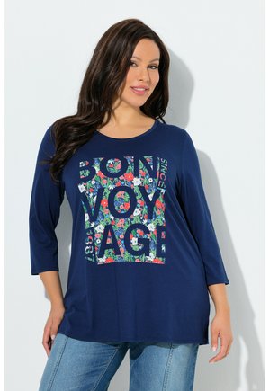 BON VOYAGE FLORAL LETTERING TEE - Longsleeve - ink blue