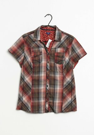 Button-down blouse - red