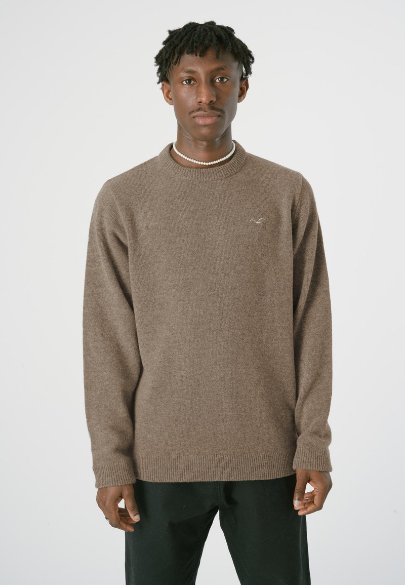 Cleptomanicx CLASSICO LIGULL - Strickpullover - heather olive gray
