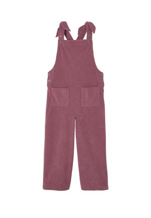 Vertbaudet, VERTBAUDET MÄDCHEN SAMT-LATZHOSE MIT WEITEM BEIN - Dungarees - malve