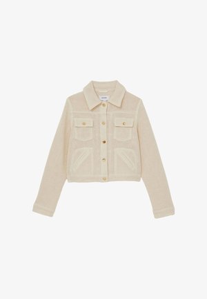 Reiss REGULAR FIT - RENZO TEXTURED TRUCKER - Letná bunda - neutral