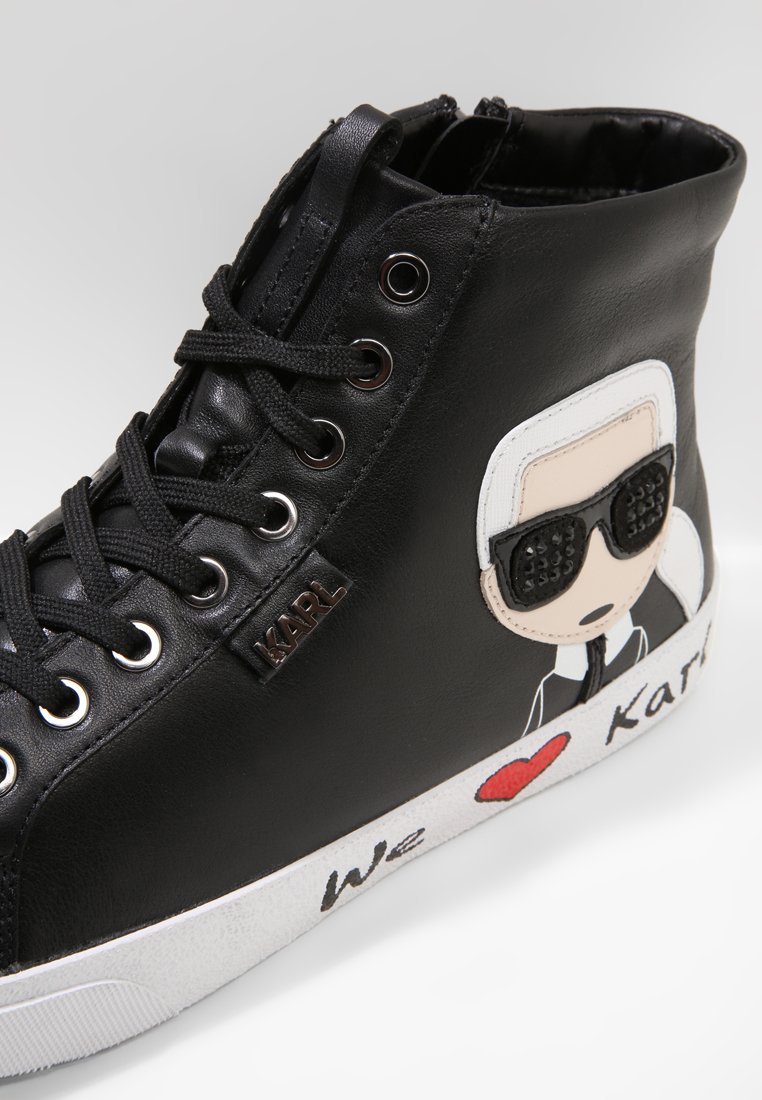 KARL LAGERFELD SKOOL IKONIC LACE Høye joggesko black KARL LAGERFELD SKOOL IKONIC LACE Høye joggesko black
