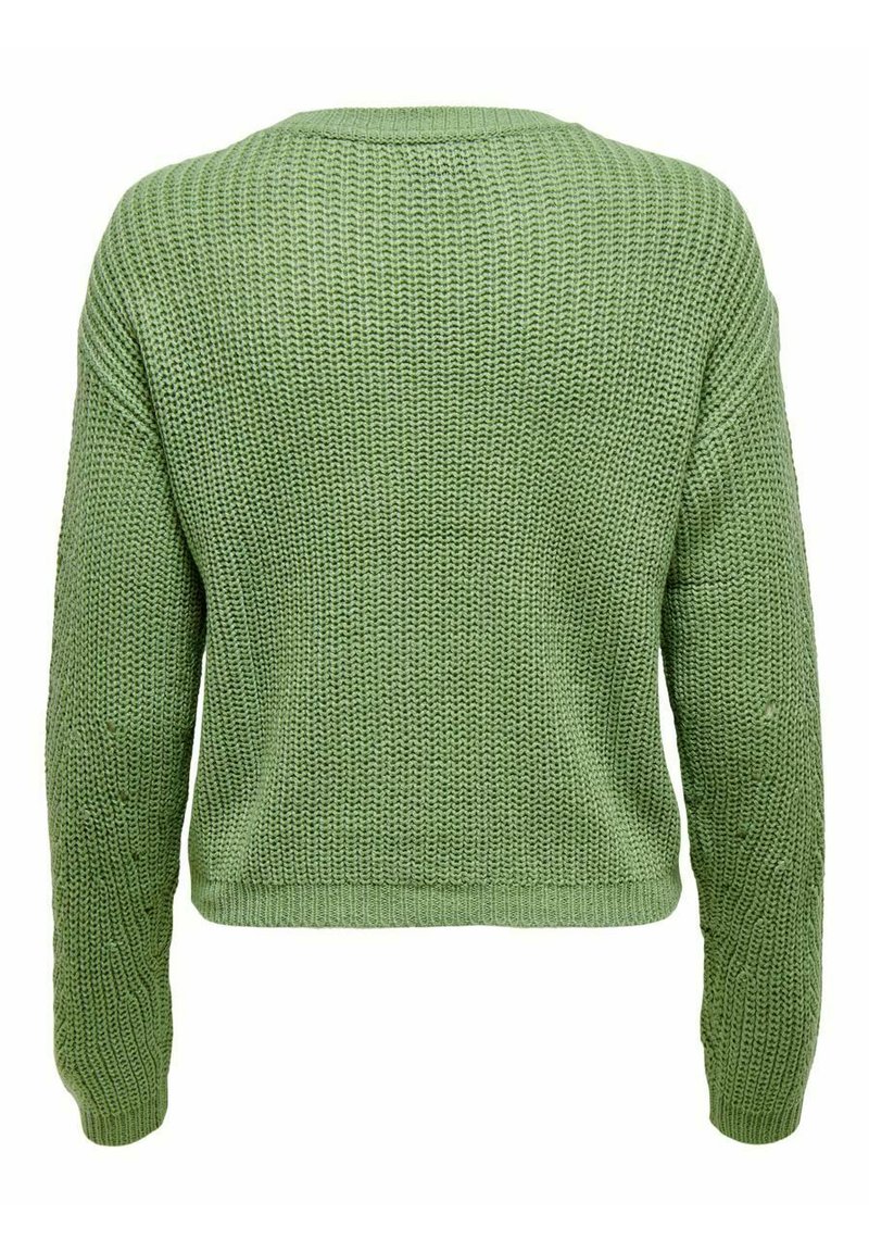 Damen Strickjacken | JDY EINFARBIGER Strickpullover basil/grün - AW92328 Damen Strickjacken | JDY EINFARBIGER Strickpullover basil/grün - AW92328