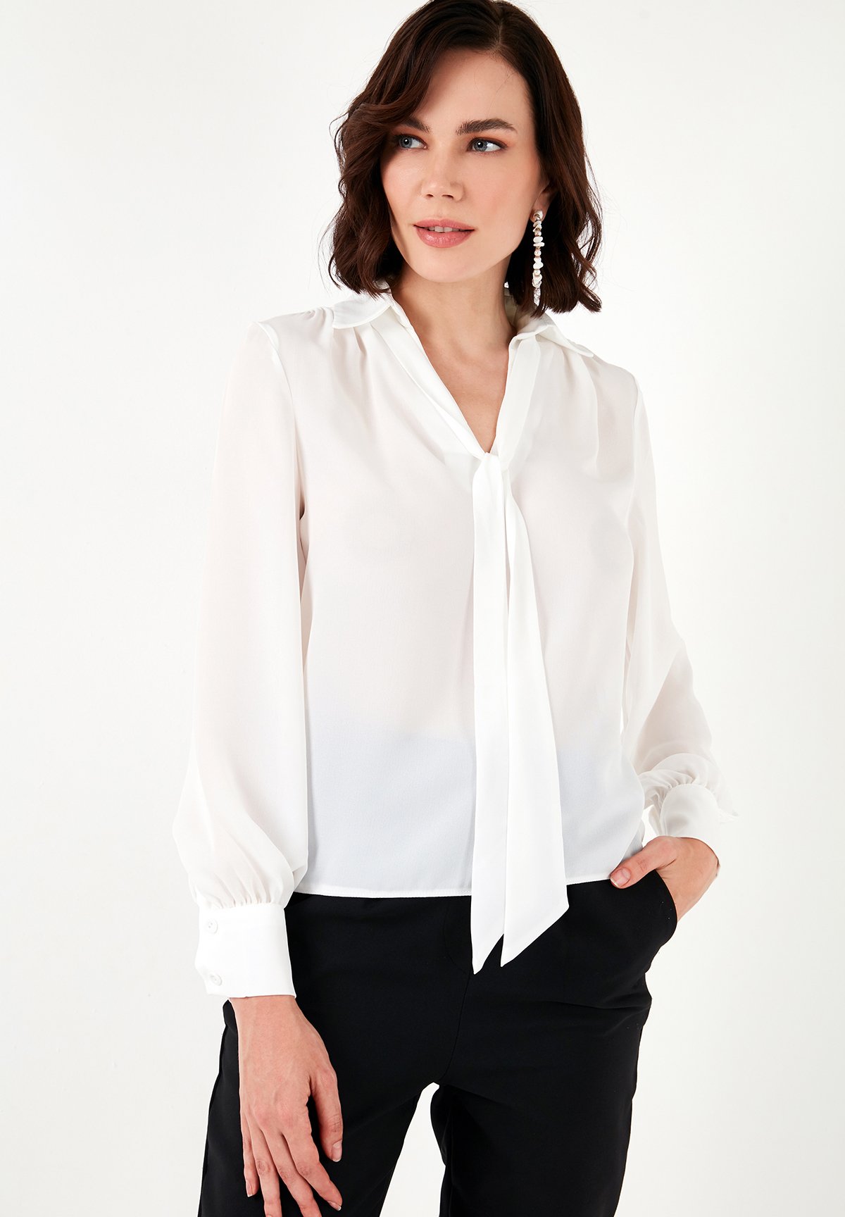 LELA REGULAR FIT - Blouse - ecru/crème - Zalando.nl