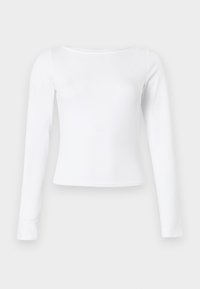 FLAT SLASH NECK - Μπλούζα με μακριά μανίκια - white