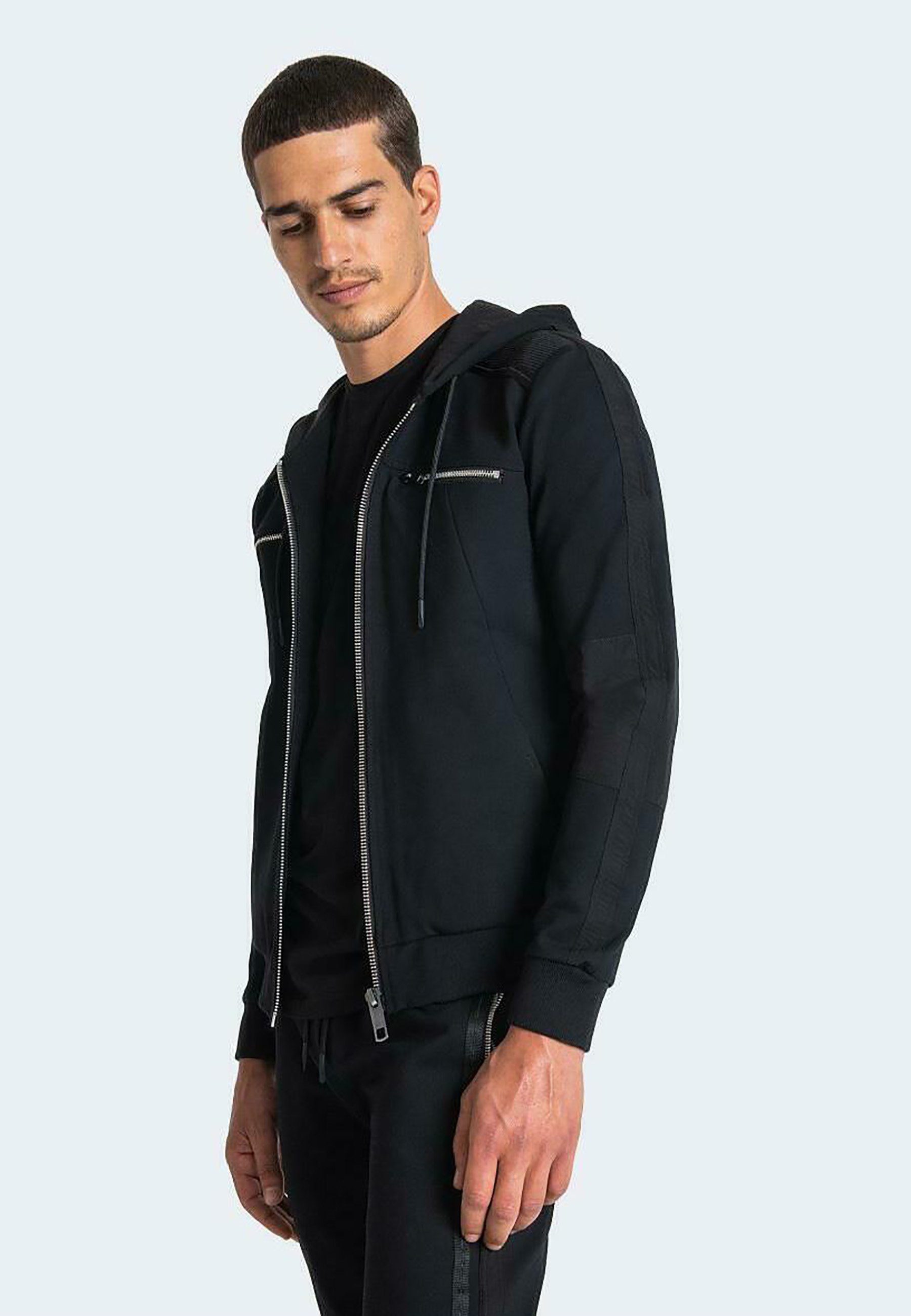 Antony Morato FELPA MIST - Sweater met rits - black/Zwart - Zalando.nl