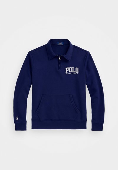 Polo Ralph Lauren LOGO FLEECE QUARTER-ZIP SWEATSHIRT - Sweatshirt - cruise navy