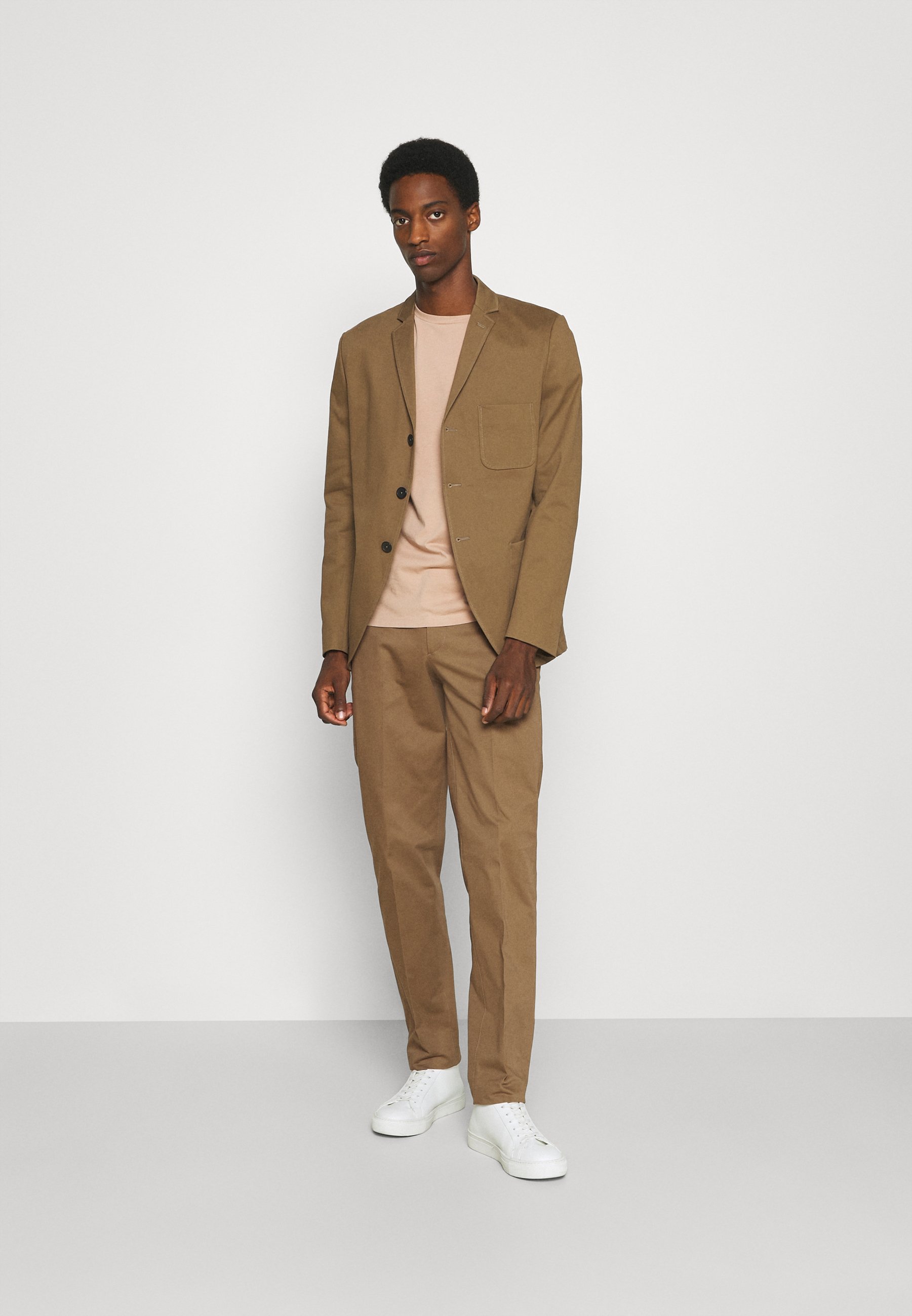 Jack \u0026 Jones PREMIUM JPRCOTTON TAYLOR TROUSER - Pantaloni - dark coat  khaki/cachi - Zalando.it