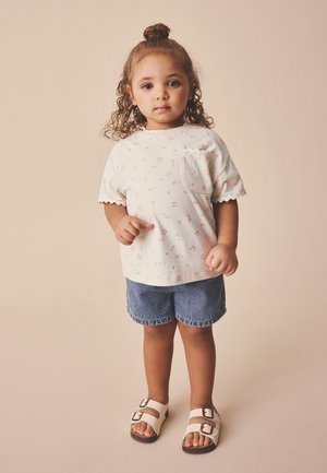Next, REGULAR FIT - SHORT SLEEVE RIC RAC TRIM T-SHIRT . - T-shirts print - ecru white ditsy floral