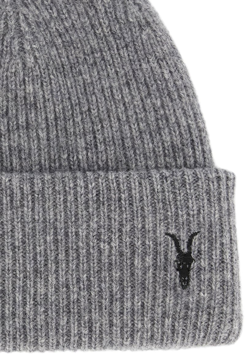 NWT All Saints Ramskull Embroidered Beanie ALLSAINTS Bailey Wool Ramskull Embroidered Beanie | endource main image 2