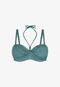 Wybrany, biustonosz bardotka push up turkusowa