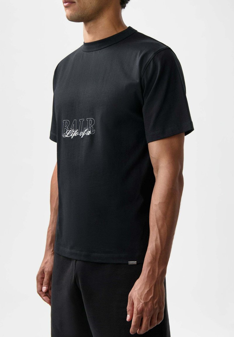 T-shirt print jet black/zwart