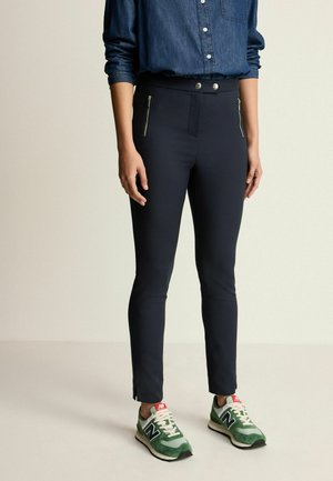 ZIPPED DETAIL SKINNY - Nadrágok - navy