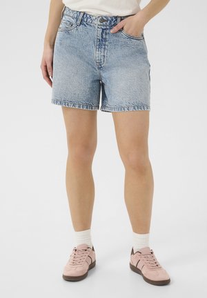 Farkkushortsit - light blue wash denim