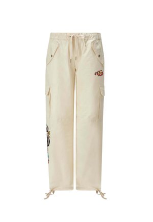Ed Hardy TOKYO GEISHA - Cargo trousers - ecru