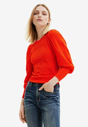 EMBOSSED - Svetr - orange