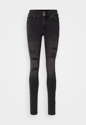 ONLY ONLBLUSH DESTROYED - Skinny džíny - washed black