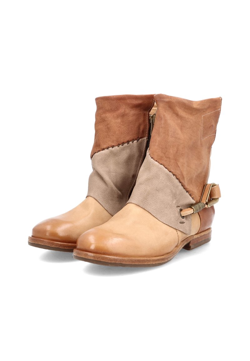 Damen Ankle Boots | A.S.98 Cowboy-/Bikerstiefelette camel - DG26488 Damen Ankle Boots | A.S.98 Cowboy-/Bikerstiefelette camel - DG26488