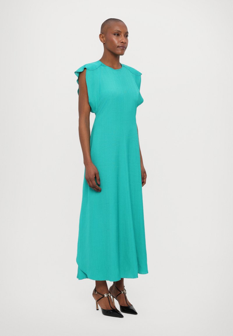 teal dress black shoes Victoria Beckham FOLDED SLEEVE - Occasion wear 13A The Scott Dress Socks Size:XS - S | in stock Race Car 36