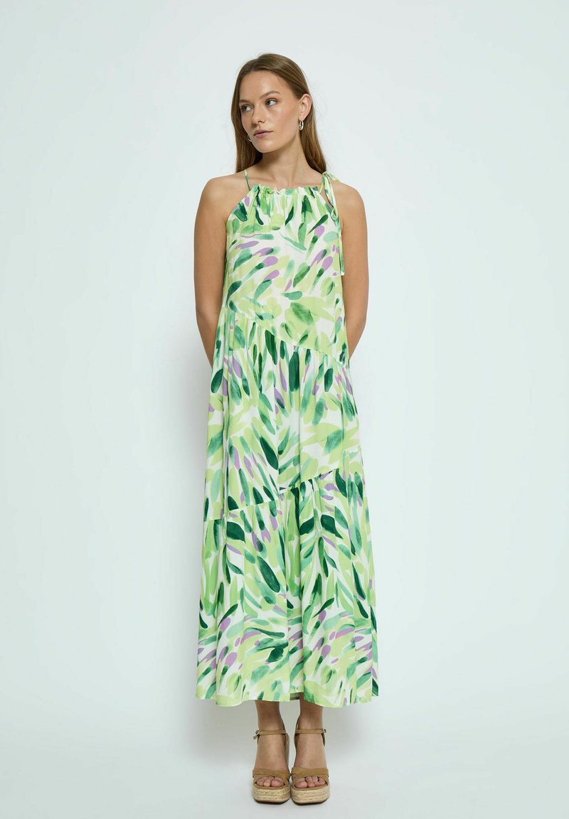 Desires MACIE HALTERNECK - Vapaa-ajan mekko - sap green print