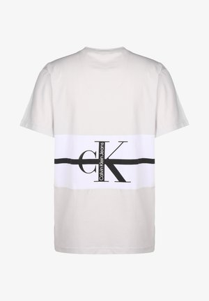 STRIPE CK COLOR BLOCK - T-shirt con stampa - cirrus grey