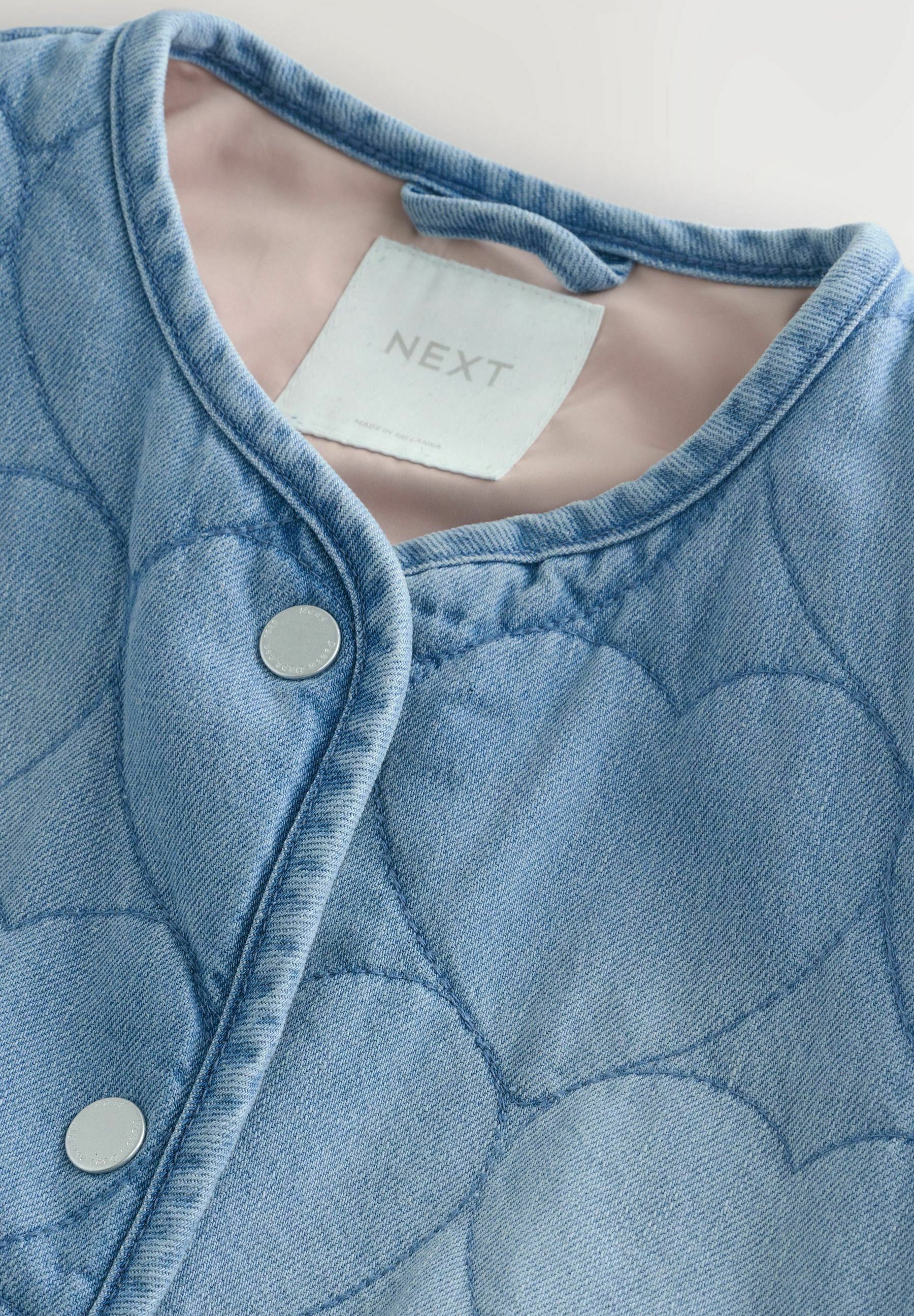 Next REGULAR FIT-QUILTED HEART - Light jacket - mid blue denim Next REGULAR FIT-QUILTED HEART - Light jacket - mid blue denim
