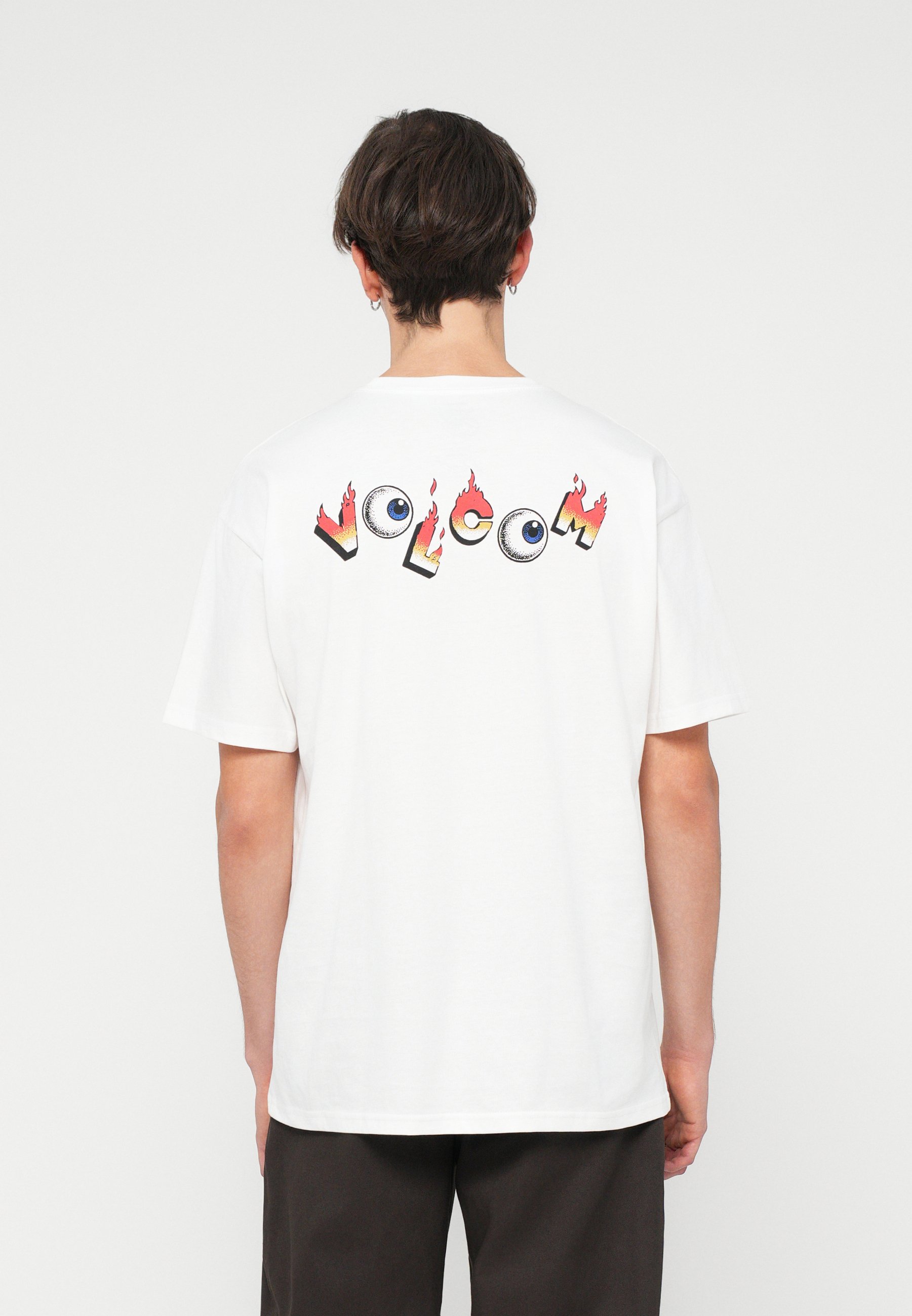 Volcom DANIEL SHEPARD WALLEYE - Trükipildiga T-särk - white/valge