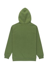 Groene hoodie gemaakt van een zachte katoenmix, met een eenvoudig ontwerp, lange mouwen en ribgebreide manchetten met een gladde textuur.