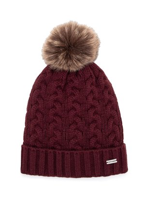 WITH POM-POM - Čepice - bordeaux