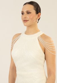 Apart KURZES PAILLETTEN - Cocktailkleid/festliches Kleid - creme