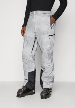 PANTS REGULAR LENGTH DESCENT POW INSULATED - Pantalones de esquí - silver-coloured grey