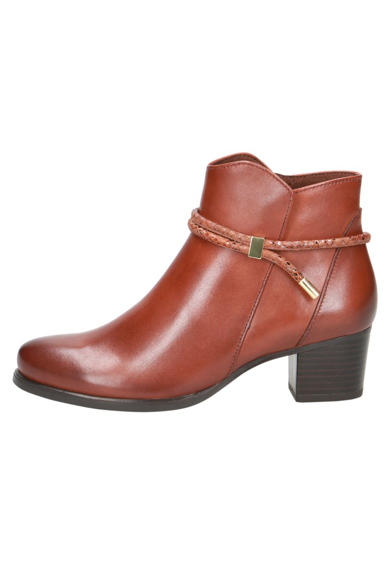 Caprice Ankle Boot - cognac comb
