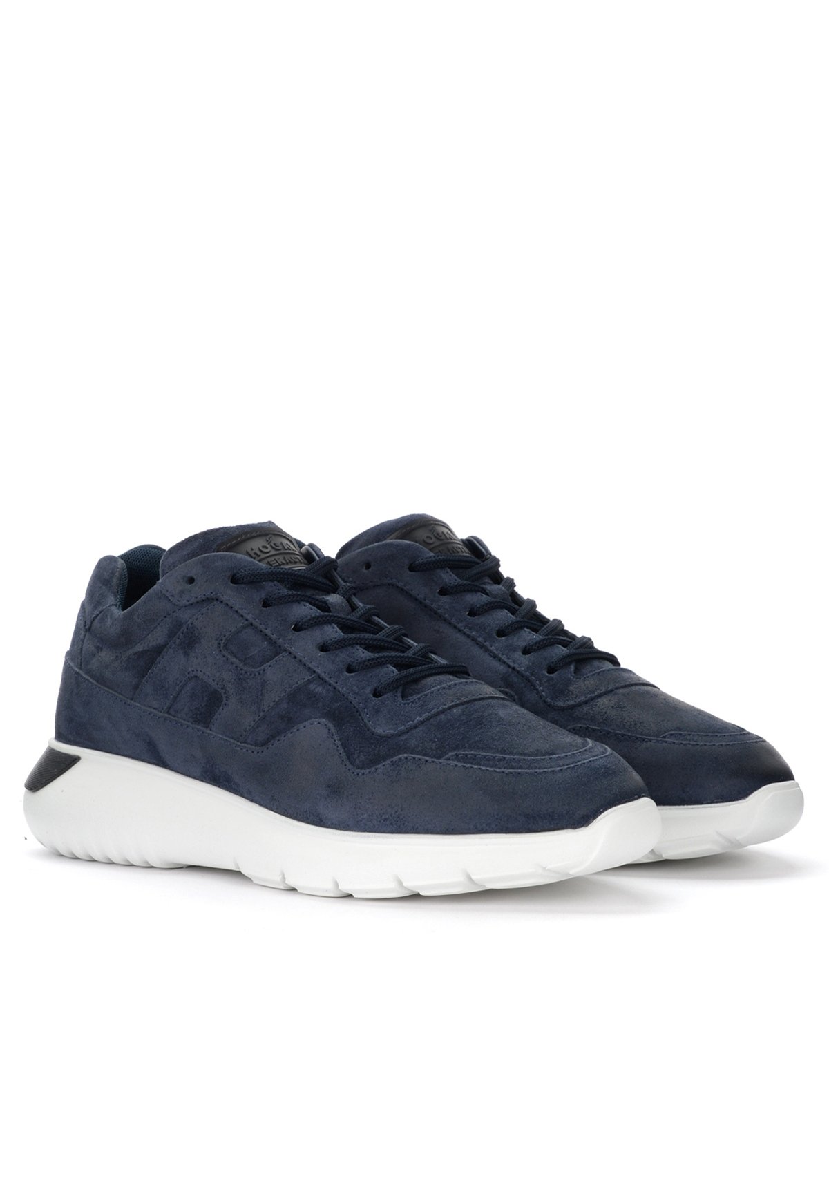 HOGAN H371 INTERACTIVE IN SUEDE BLU - Sneakers basse - blu - Zalando.it