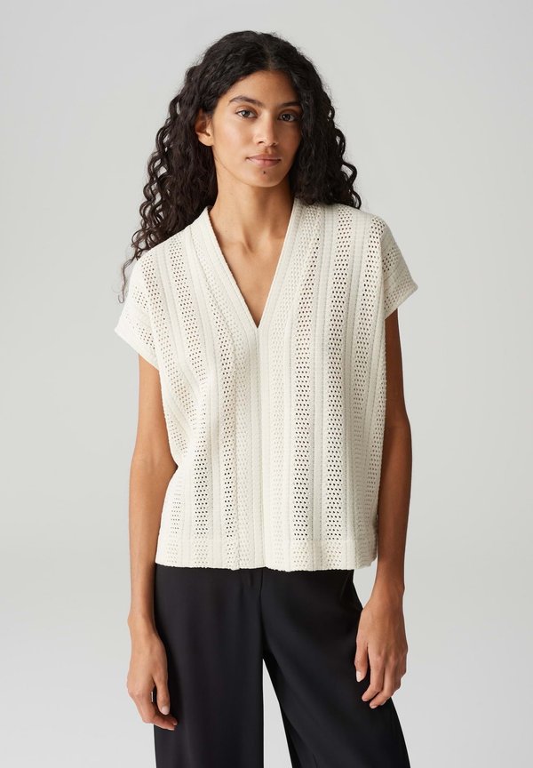 LOOSE FIT CROCHET - Bluse - natural glaze