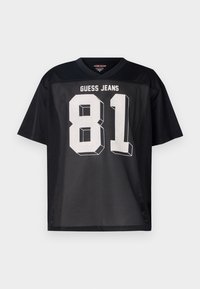 V NECK TEE - Apdrukāts T-krekls - jet black