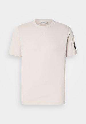 Calvin Klein Jeans BADGE REGULAR TEE - Basic T-shirt - oatmeal