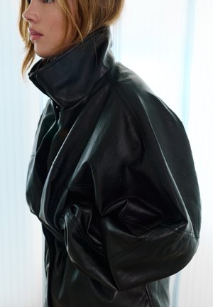 PULL&BEAR, Faux leather jacket - black
