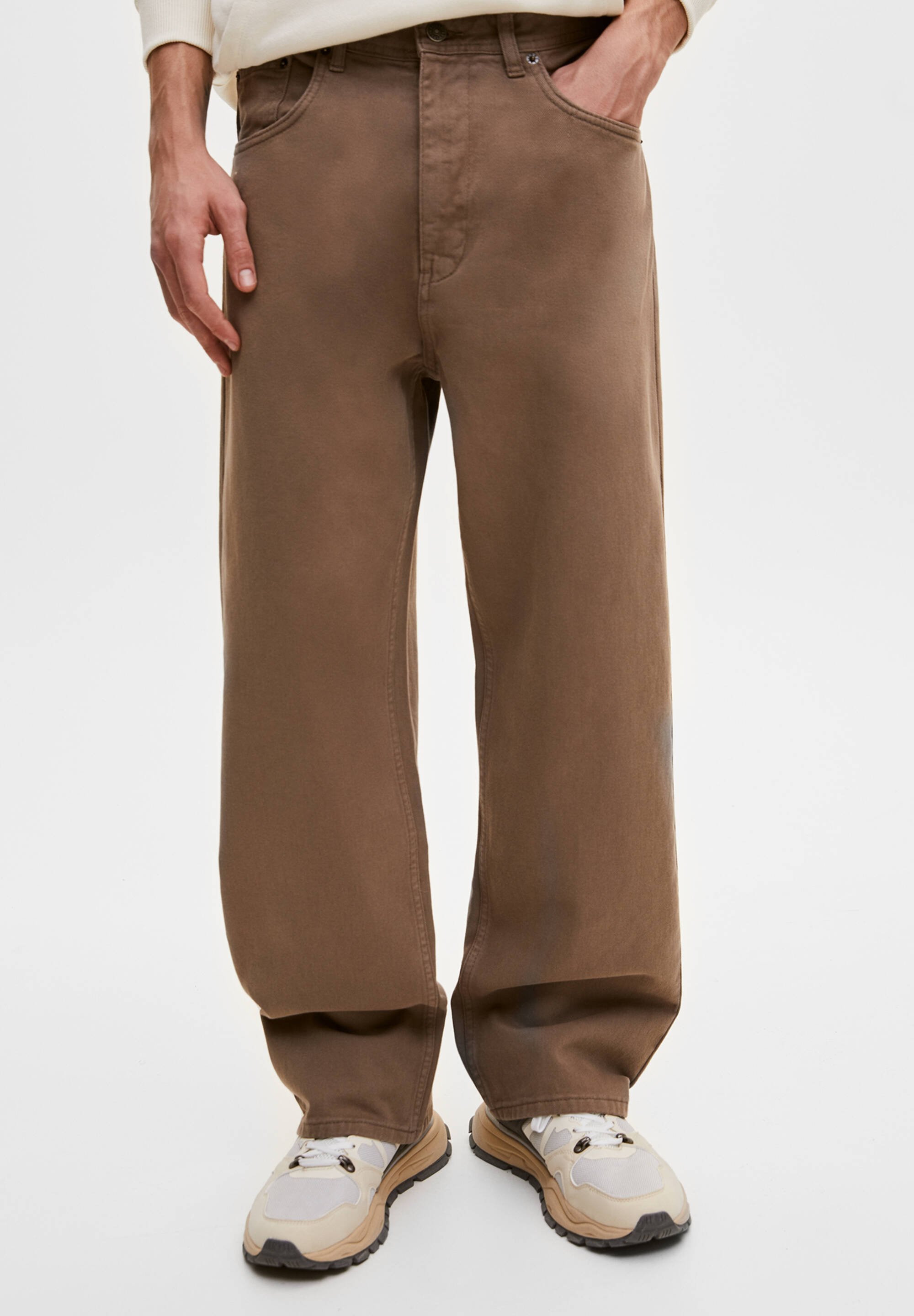 Straight leg jeans - brown 