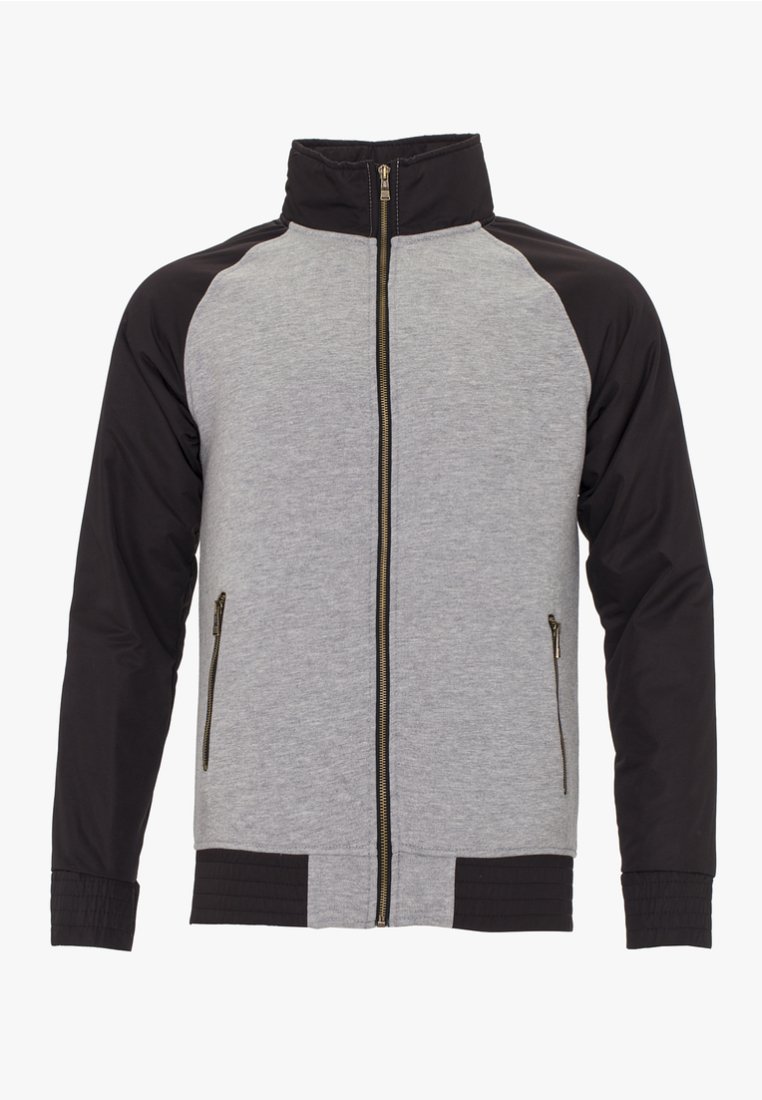 PLUS EIGHTEEN Sweater met rits grijs gemêleerd