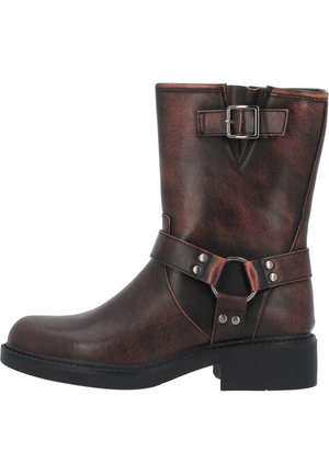 HANAV - Cowboy-/Bikerstiefelette - dark brown