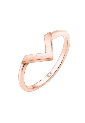 GEO V-FORM BASIC MATT MINIMAL TREND - Ringe - rose gold-coloured