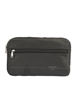 Sort rektangulær pung med to lynlåse rum og "JOOP! JEANS" logo på forsiden nederst til højre.