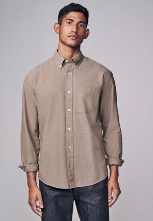 Next LONG SLEEVE REGULAR FIT - Skjorta - stone natural