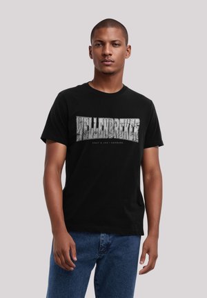 KNUT & JAN HAMBURG WELLENBREKER - Print T-shirt - schwarz
