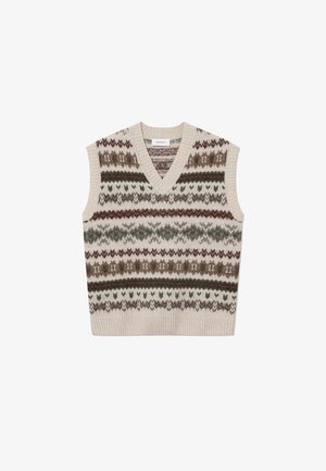 Les Deux HORDUR FAIR ISLE - Svetrík - sand