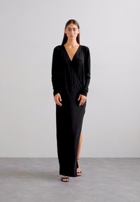 Norma Kamali DOLMAN WRAP GOWN SIDE SLIT - Gallakjole - black